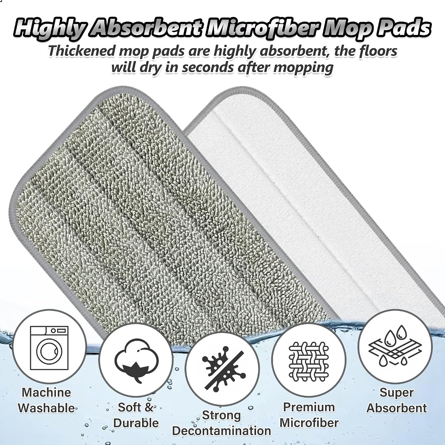 Spray Mops for Floors Cleaning Wet Dry Dust Wood Floor Mop with Refillable Bottle & 4pcs Reusable Washable Pads for Home Commercial HardWood Laminate Wood Vinyl Tile Ceramic - Image 6