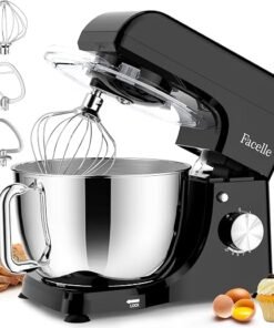 1500W Electric Kitchen Mixer, 10 Speeds Food Mixer with Pulse, Attachments include 5.5L Stainless Steel Bowl, Dishwasher Dough...