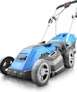 15'' / 38cm 1600w Electric Lawnmower with Rear Roller with Mulching Feature 40 Litre Collection Bag and 5 Cutting Heights with 10m Power Cable