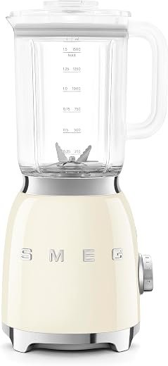 Retro 50's Style Jug Blender with Stainless Steel Blades, 4 Speed Settings and 3 Pre-set Programs, 1.5 Litre, 800W