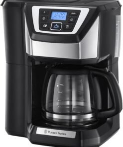 hester Bean to Cup Filter Coffee Machine with Built-In Grinder, Grind & Brew Automatic Coffee Maker, 4-12 Cup Brewing Option, 24 Hour Programmable Timer, 40 Minute Keep Warm, 1025W