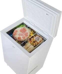 Chest Freezer, 99 Litre, White | Freezer Basket, Suitable for Outbuildings and Garages