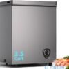 Chest Freezer, Mini Deep Freezer with Removable Basket, Adjustable Temperature, Free Standing Top Open Door Energy Efficient Compact Freezer for Apartment, Home,...