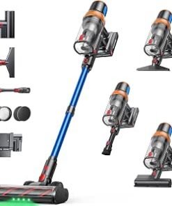 Cleaner, 50KPa 600W Stick Cordless Vacuum, 65Min Runtime(ECO), Auto Suction,Mattress vacuum, LED Touchscreen, Aroma, Wall Mount, for Carpet Hard Floor...