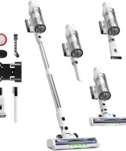 Cordless Vacuum Cleaner 580W, 48KPa High Suction Hoover, up to 65 Mins Runtime, LED Screen, Rechargeable Vacuum Cleaner for Home, Floors, Carpets & Pet Hai