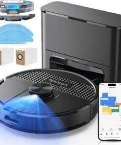 Robot Vacuum Cleaner with Mop, Upgraded 5500Pa Robotic Vacuums with Lidar Navigation, 5 Maps, Smart NO-GO Zones, WiFi/App/Alexa, 3 in 1 Robotic Vacuum for Pet Hair, Carpet, Hard Floor