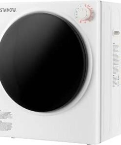 Clothes Dryer 2.6 cu.ft Electric Drying Machine for Laundry with Stainless Steel Tub for Apartment, Rvs, Dorms, Compact Dryer for Small Space, White