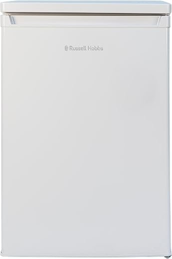 Under Counter Larder Fridge 127 Litre with Adjustable Thermostat & Feet, 3 Removable Shelves, Internal LED Light, Reversible Door, White, 2 Year Guarantee