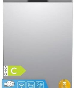 45cm Slimline Dishwasher, 10 Settings, Stainless Steel | Wi-Fi Connected With 44dB Quiet Operation, Intensive Wash & Adjustable Basket, Energy Rated C, Fits Compact UK Kitchens
