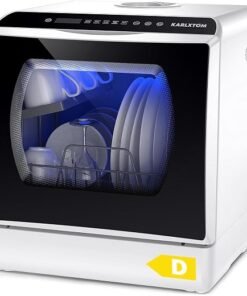 Table Top Dishwasher 6 Programs Mini Dishwasher with Touch Control, Auto-drying, Baby Care & Fruit Wash, Perfect for Small Families, Couples