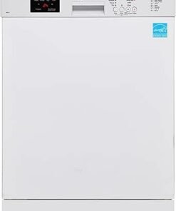 Dishwasher, ADA Compliant Energy Star Stainless Steel Tub 14 Place Settings, 51 dB Quiet Operation, 8 Wash Programs, Wine Rack & 150°F Sanitize Cycle -...