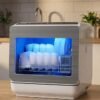 Dishwasher with 152OZ Water Tank, 6 Preset Mode, Dishwasher Machine fits up to 12" plates, Energy Star, 12H Delay Start, Small Dish Washer for Dorm...