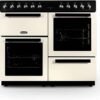 Dual Fuel Range Cooker – Cream – 7 Gas Burners, 2 Electric Ovens, Separate Grill, Cast Iron Pan Supports