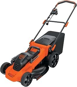 Electric Lawn Mower, Ultra Light Push Mower, 13-Amp High Output Motor, 3 in 1 Cutting Versatility, Tool Free Height Adjustment, 7-setting Cutting...