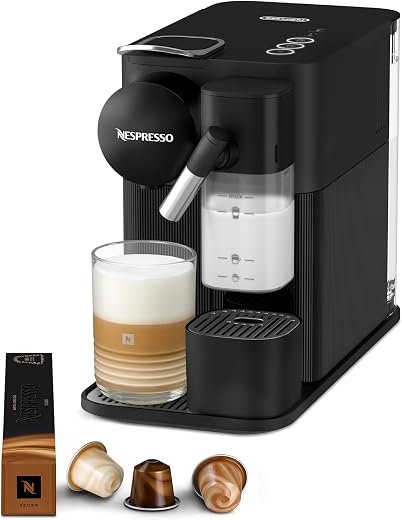 De'Longhi Lattissima One Evo Automatic Coffee Maker, Single-Serve Capsule Coffee Machine, Automatic frothed milk, Cappuccino and Latte, 1450W, Black