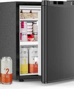 Fridge with Freezer, Rated 1.6 cu.ft, Small Upright Refrigerator with Removable Shelves, 7 Adjustable Thermostat, Low Noise for Bedroom/Apartment/Office,
