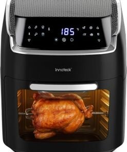 12L Air Fryer Oven with Rotisserie, 1800W Digital 6-in-1 Air Fryer, 8 Presets