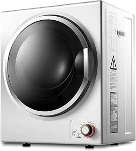 ft Electric Tumble Dryer, Portable Dryer w/ 4 Automatic Drying Modes, Compact Clothes Dryer w/ Stainless Steel Tub & Easy Control Panel, Apply for Apartments,...