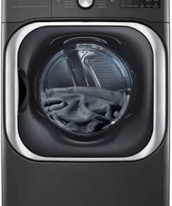 ft. Vented Smart Stackable Electric Dryer in Black Steel with TurboSteam and Sensor Dry Technology