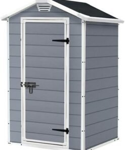 Manor Outdoor Garden Storage Shed, Grey, 4 x 3 ft