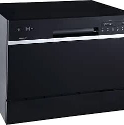 Inch Wide 6 Place Setting Countertop Dishwasher - Black