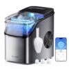 Maker, 9 Ice Cubes in 6 Mins 3 Sizes, 26lbs/Day, Silver