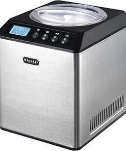 Maker Machine Automatic 2.1 Qt. Upright with Built-In Compressor, LCD Digital Display & Timer, No Pre-Freezing, ICM-201SB, Stainless Steel