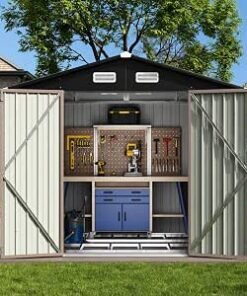 Metal Garden Shed Heavy Duty Outdoor Tool Storage Bike Shed