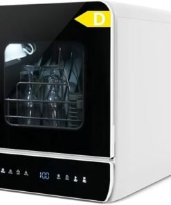 Portable Countertop Dishwasher, Mini Dishwasher with 4.8L Tank