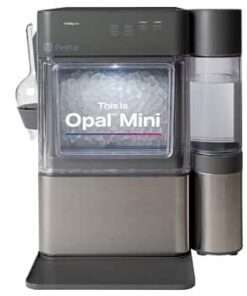 MINI PRO Nugget Ice Maker w/Side Tank, Portable Countertop Pebble Ice Machine, 36 lbs/Day, Top Fill, 6 Pack Descaler & Scoop, Stainless Steel