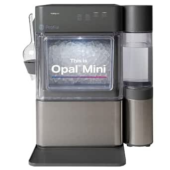 MINI PRO Nugget Ice Maker w/Side Tank, Portable Countertop Pebble Ice Machine, 36 lbs/Day, Top Fill, 6 Pack Descaler & Scoop, Stainless Steel