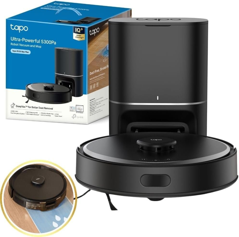 Max Plus 5300Pa Robot Vacuum Cleaner with Mop,Auto Empty/Charging