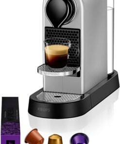 Automatic Pod coffee machine for Americano, Decaf, Espresso by Krups in Silver