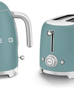 Breakfast Set,1.7L, 300W Emerald Green Kettle and 2 Slice Emerald Green Toaster