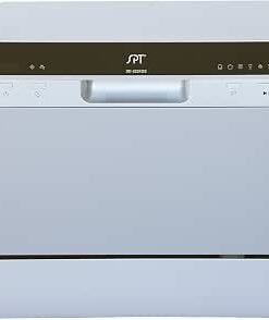 STAR Compact Countertop Dishwasher with Delay Start - Portable Dishwasher with Stainless Steel Interior and 6 Place Settings Rack Silverware Basket, Silver