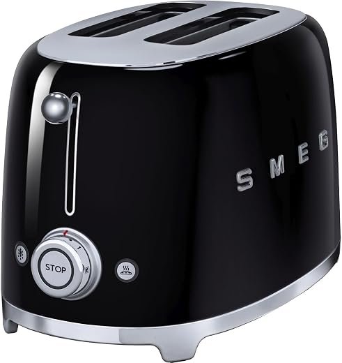 Retro Style 2 Slice Toaster - Black