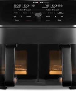7.6l Large Dual Air Fryer With Double 3.7L Baskets