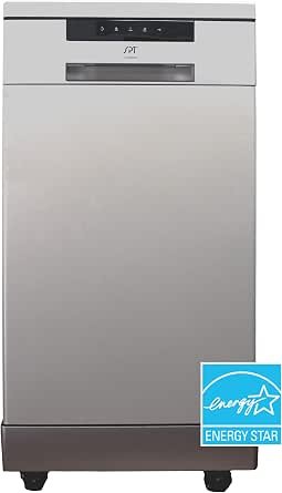 Wide Portable Stainless Steel Dishwasher with ENERGY STAR, 6 Wash Programs, 8 Place Settings and Stainless Steel Tub