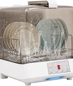 with Water Tank,3 Modes Mini Multi-functional Dishwasher, 149°F High-Temp Wash & 360° Spray, Compact Automatic Dishwasher for Apartments, Dorms,...